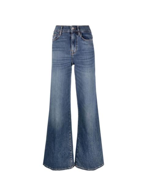 high-rise flared jeans