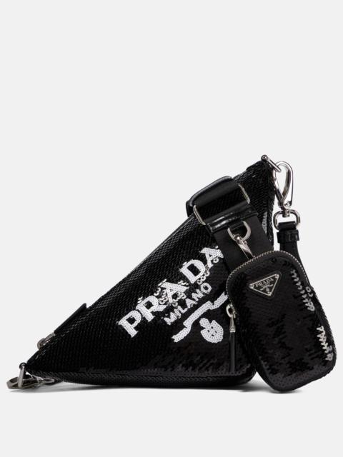 Prada Triangle sequin shoulder bag