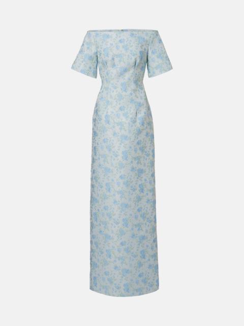 markarian Gilda floral brocade gown