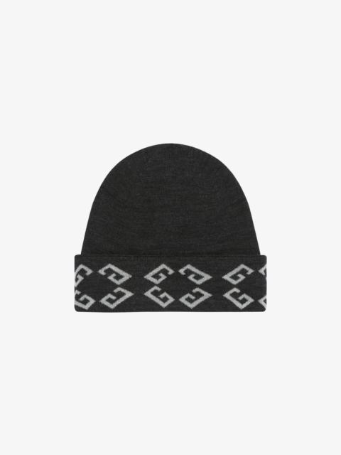 Givenchy GIVENCHY MONOGRAM 72 DOUBLE SIDED BEANIE IN WOOL