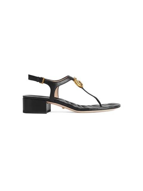 GUCCI Double G leather sandals
