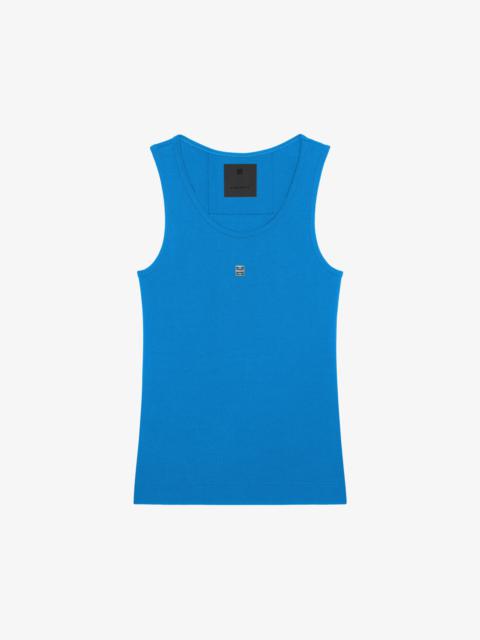 SLIM FIT TANK TOP IN COTTON WITH 4G DETAIL