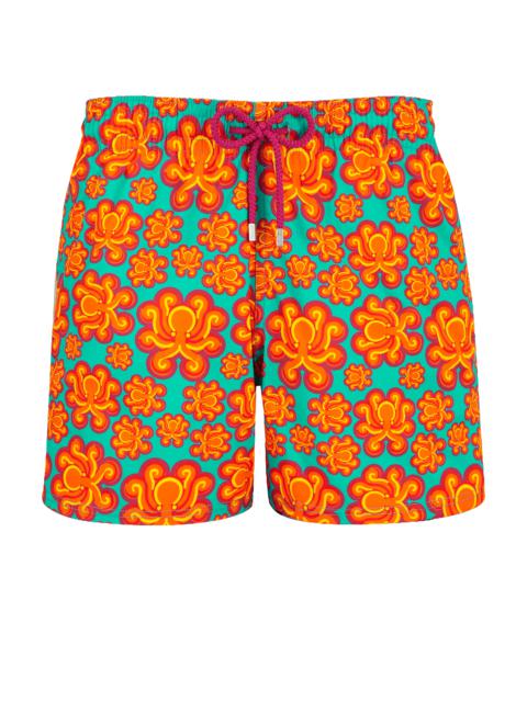 Vilebrequin Men Stretch Swim Shorts Poulpes Neon