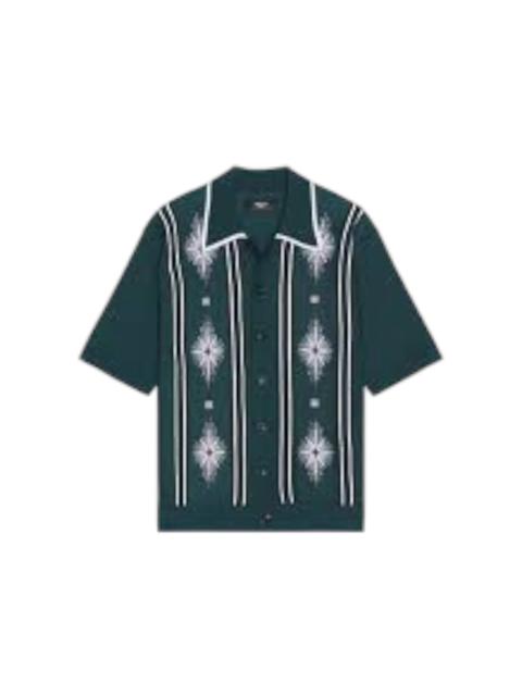 AMIRI AMIRI Starburst Button Down Polo Blue