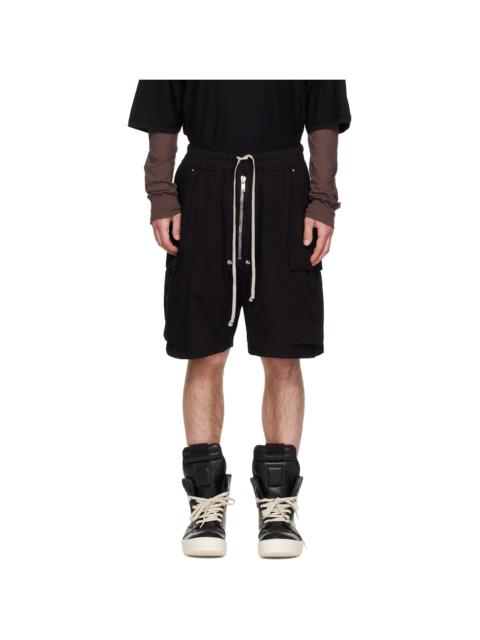Rick Owens DRKSHDW Black Temple Medium Jersey Cargobela Shorts