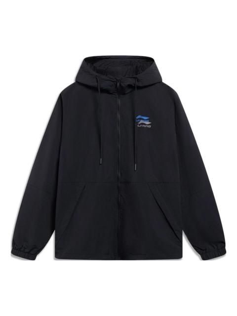 Li-Ning Double Logo Waterproof Hooded Jacket 'Black' AFDT523-1