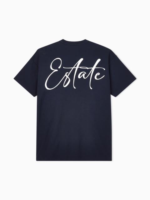 GIORGIO ARMANI COTTON INTERLOCK JERSEY T-SHIRT WITH LETTERING ON THE BACK
