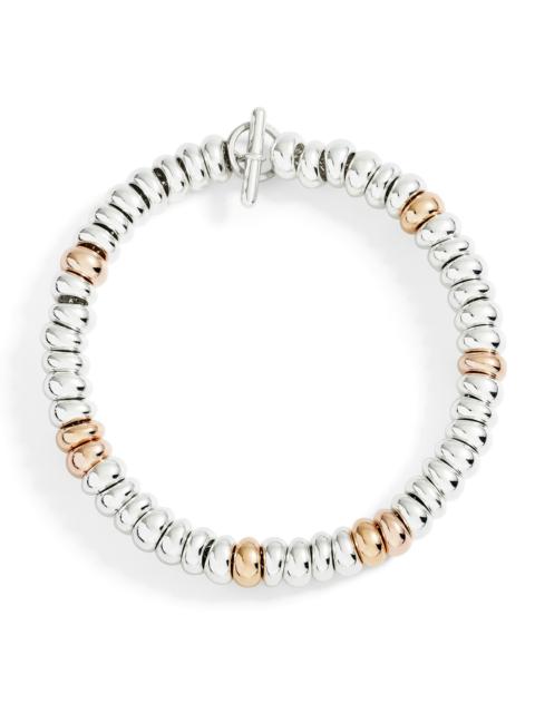 DoDo SILVER & GOLD PLATED SILVER RONDELLE BRACELET