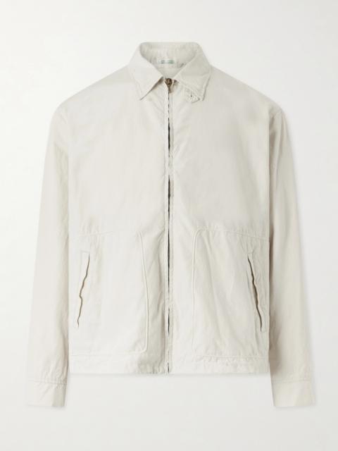 A.PRESSE Silk and Cotton-Blend Gabardine Coach Jacket
