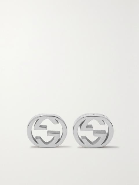 GUCCI 18-karat white gold earrings Silver