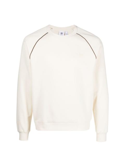 stripe-detail crew-neck sweatshirt