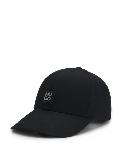 HUGO COTTON-TWILL CAP WITH STACKED LOGO