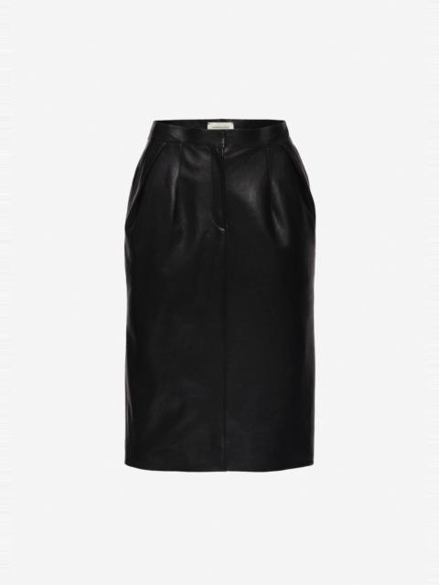 MAGDA BUTRYM Leather pencil skirt in black