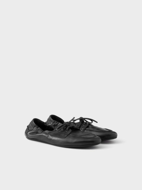 Prada Shuffle antiqued leather laced shoes