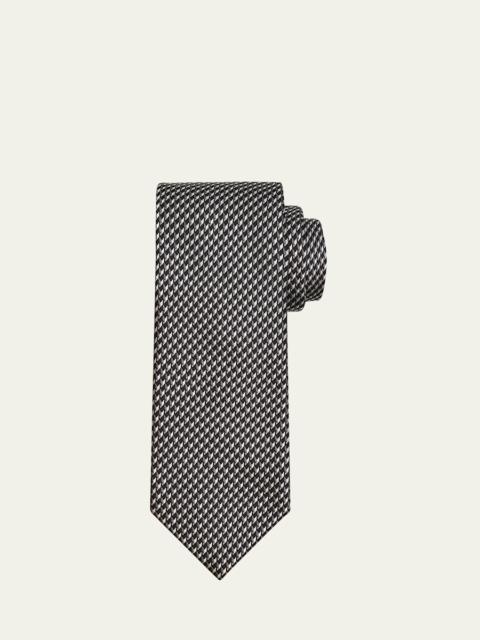 Brioni Men's Geometric Check Silk Tie