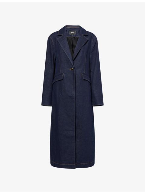 PAIGE Symone Notch-Lapels Denim Coat