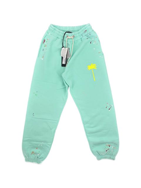 Palm Angels PXP Painted Sweatpants "Seafoam Yellow" PMCI011S22FLE0015218