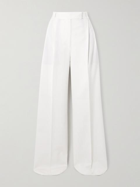 RÓHE Pleated Wool-blend Twill Wide-leg Pants