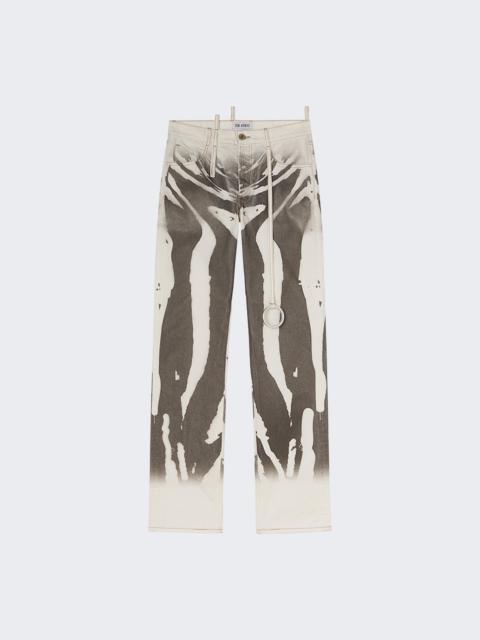 THE ATTICO Long Pants Dark Grey And White