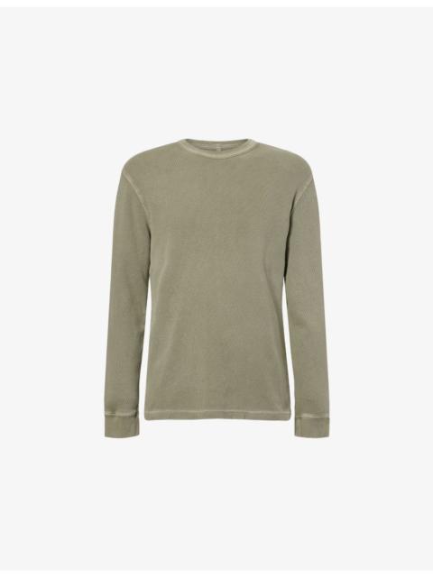 Citizens of Humanity Waffle Crewneck Cotton-Jersey T-Shirt