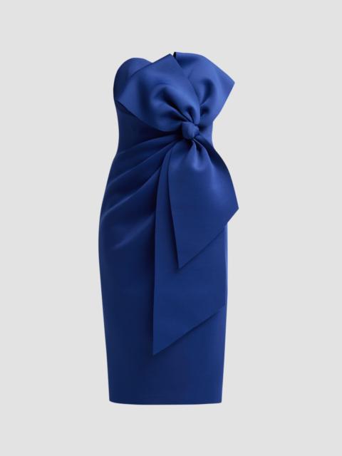 BADGLEY MISCHKA Women's Sculpted Bow Cocktail Dress - Bright Navy
