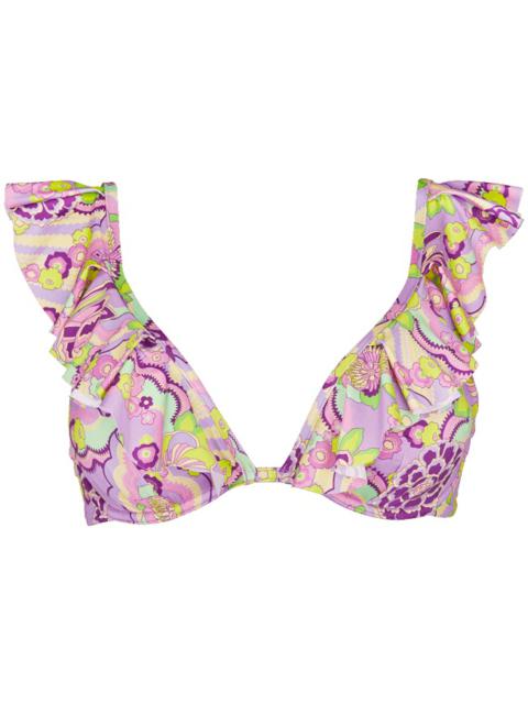 Vilebrequin Women Halter Bikini Top Rainbow Flowers