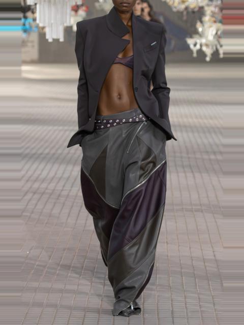 THE ATTICO Patchwork Leather Wide-Leg Pants multi