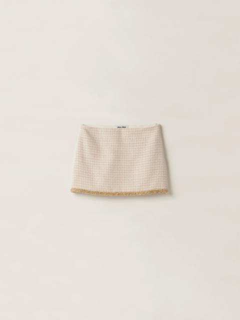 Miu Miu Check tweed miniskirt