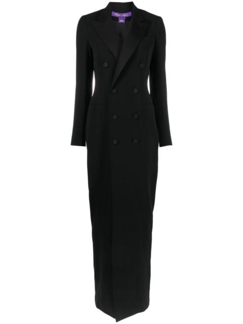 Ralph Lauren double-breasted suit maxi dress
