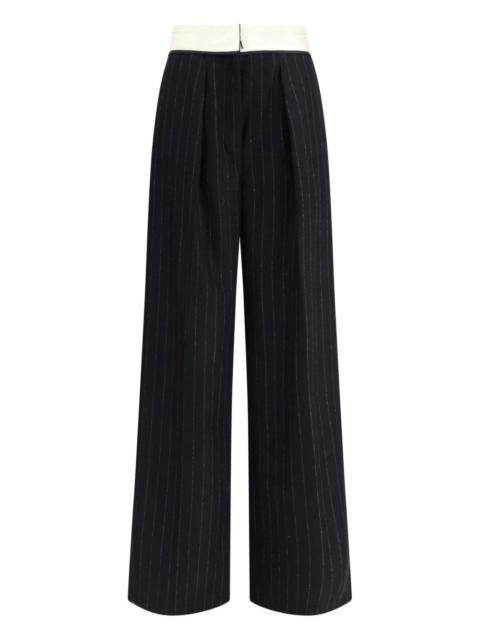 forte_forte pinstripe waistband trousers