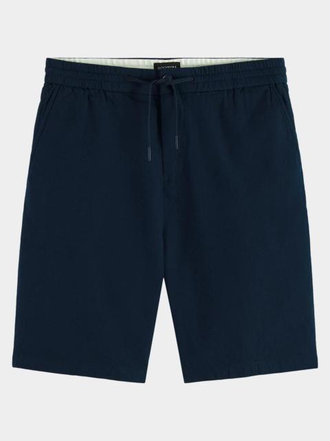 SCOTCH & SODA Men's Core Cotton-Linen Twill Bermuda Shorts