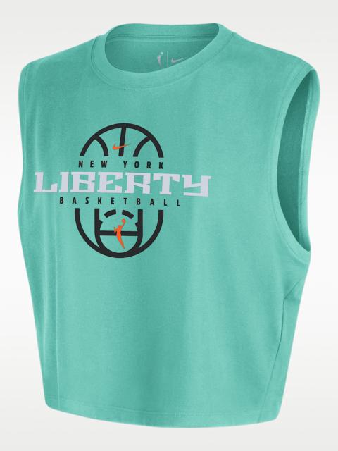 Nike New York Liberty Nike Women's WNBA Authentic Sleeveless Cropped T-Shirt