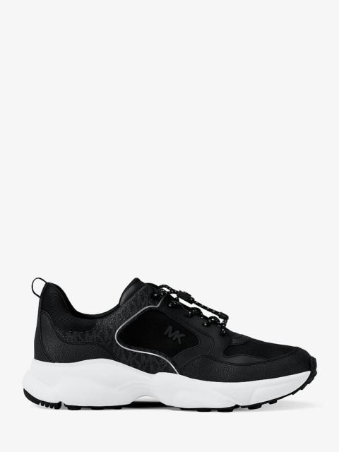 MICHAEL KORS Jett Mixed-Media Trainer