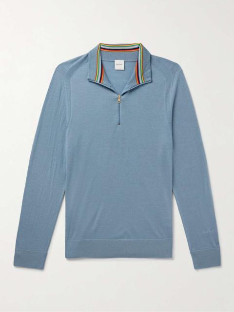 Paul Smith Slim-Fit Merino Wool Half-Zip Sweater