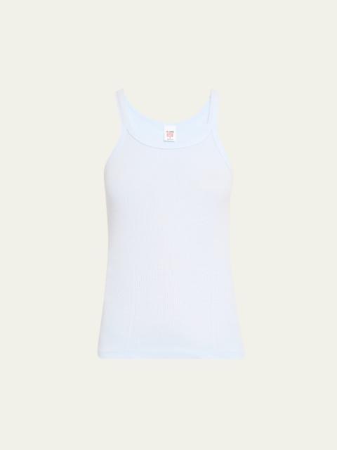 RE/DONE Ribbed Scoop-Neck Tank Top
