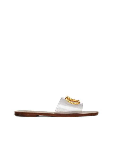 Valentino VLogo Signature transparent slide sandals
