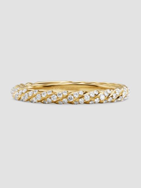 DAVID YURMAN Women's Petite Pave Band Ring in 18K Yellow Gold - Gold