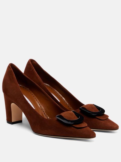 Manolo Blahnik Beti 70 suede pumps