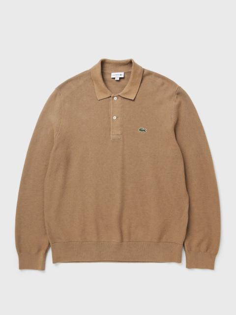 LACOSTE Classic Fit Long Sleeved Knitted Polo Shirt