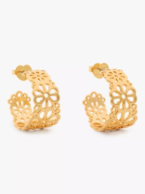 kate spade Spade Flower Lace Hoops