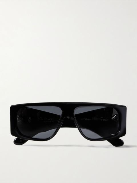 JACQUES MARIE MAGE Cliff D-frame acetate sunglasses Black