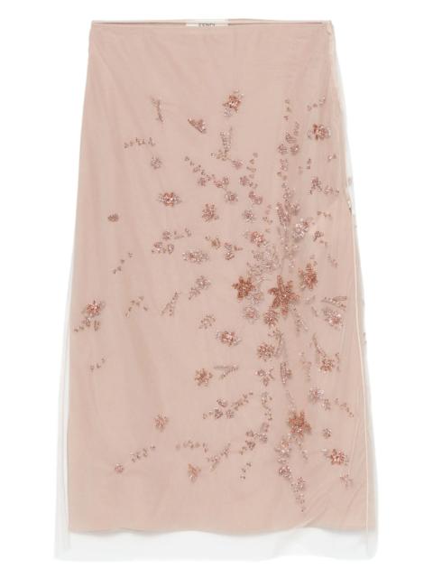 FENDI Layered Midi Skirt