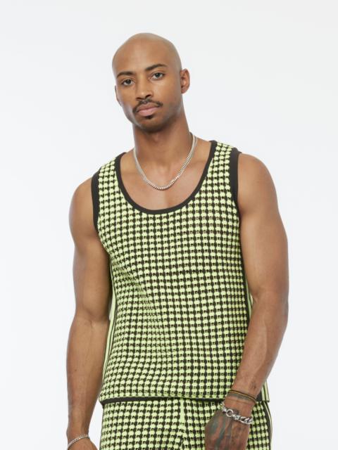 WB CROCHET VEST (SEMI FROZEN YELLOW/NIGHT BROWN)