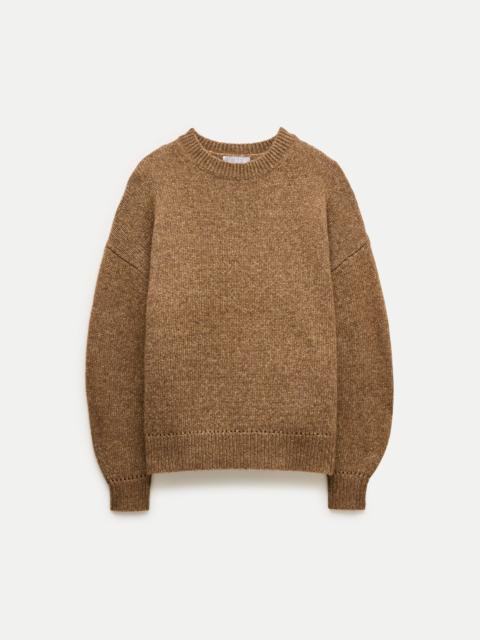 J.CREW Oversized crewneck sweater in heather Italian yarn