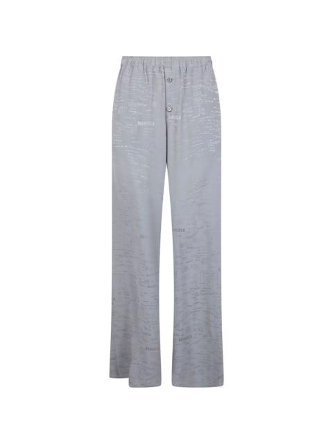 MM6 Maison Margiela buttoned patterned straight trousers