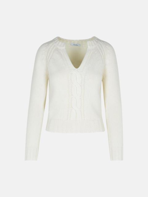 'CANCAN' IVORY CASHMERE SWEATER