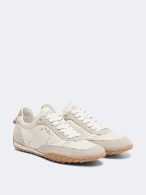 Tod's Suede-trimmed leather sneakers