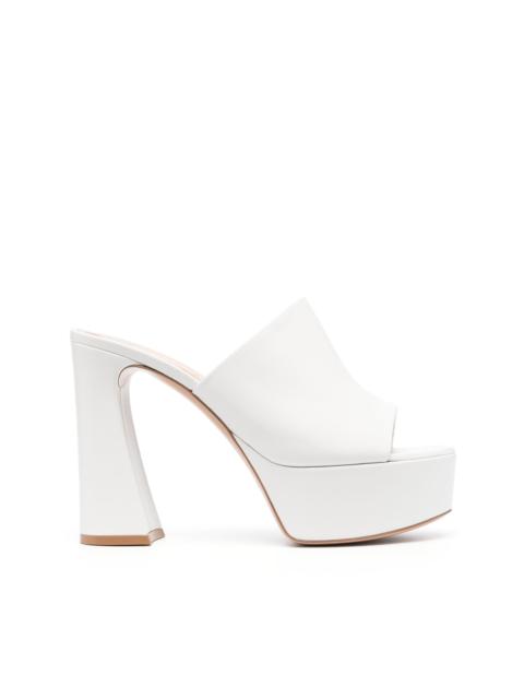 Gianvito Rossi leather platform mules