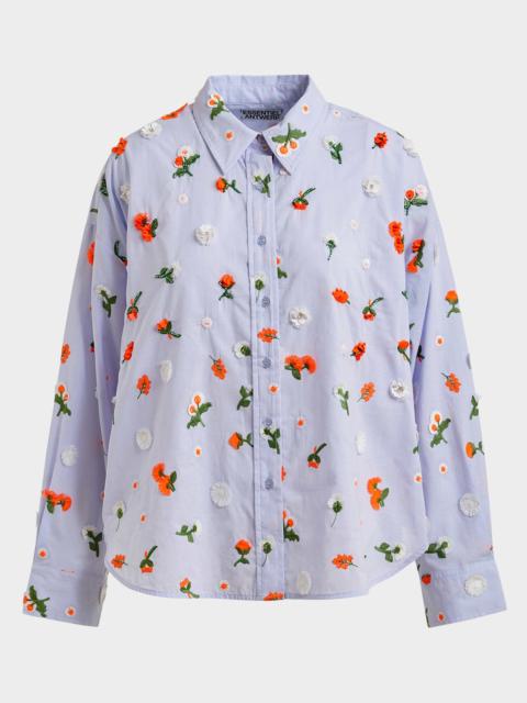 ESSENTIEL ANTWERP Jimena Embroidered Button-Front Shirt