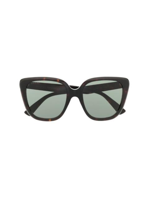 tortoiseshell-effect square-frame sunglasses